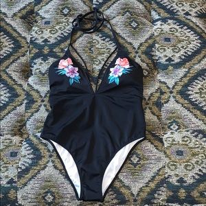 PINK one piece bathing suit